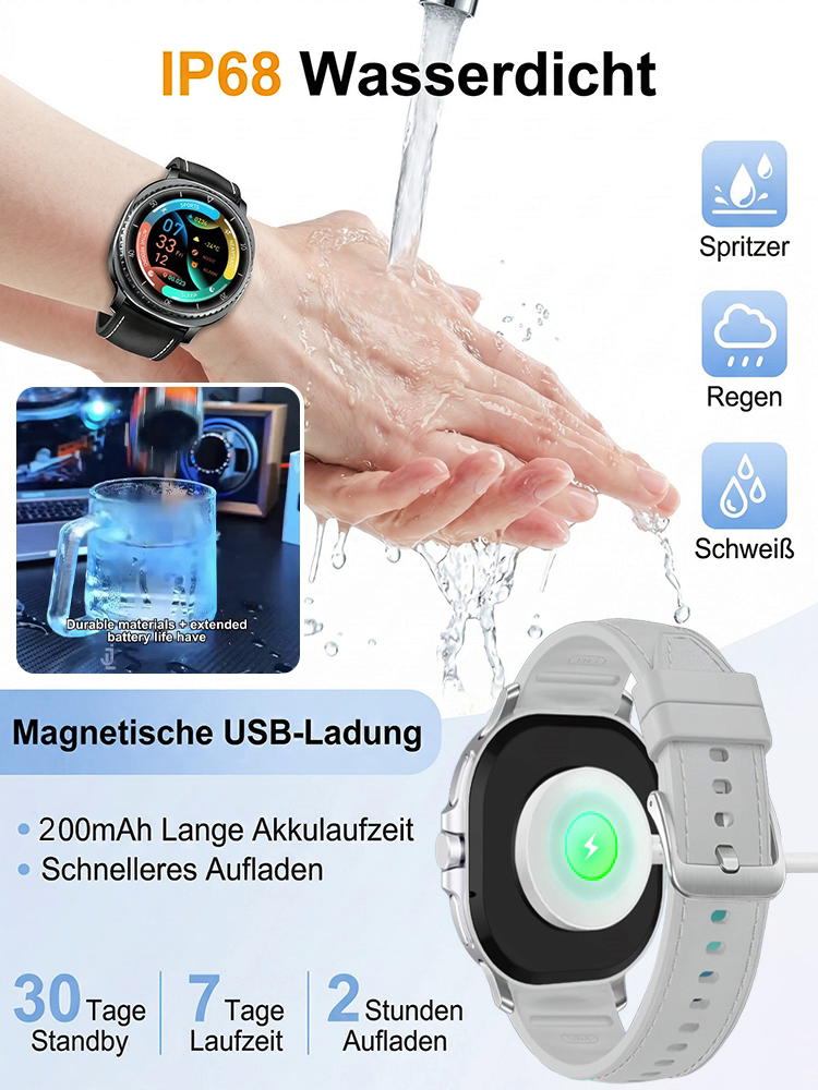 【Gesundheitsüberwachung】GT8 Ultra-Großbild-Smartwatch