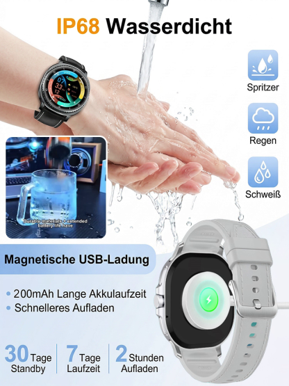 【Gesundheitsüberwachung】GT8 Ultra-Großbild-Smartwatch