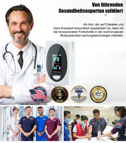 👨‍⚕️✅【Kein Stechen, Genauigkeit 99%】Fortschrittliches Blutzuckermessgerät