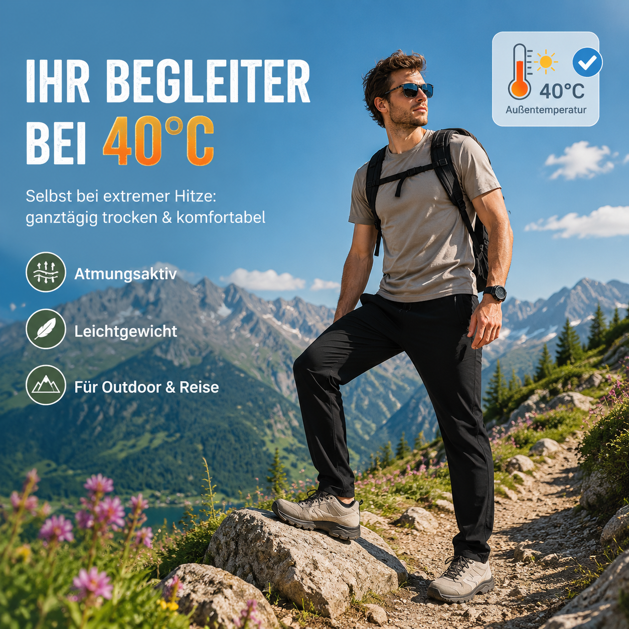 👍🧍‍♂️ Hochwertige ultradünne atmungsaktive Sommer-Eis-Seidenhose！