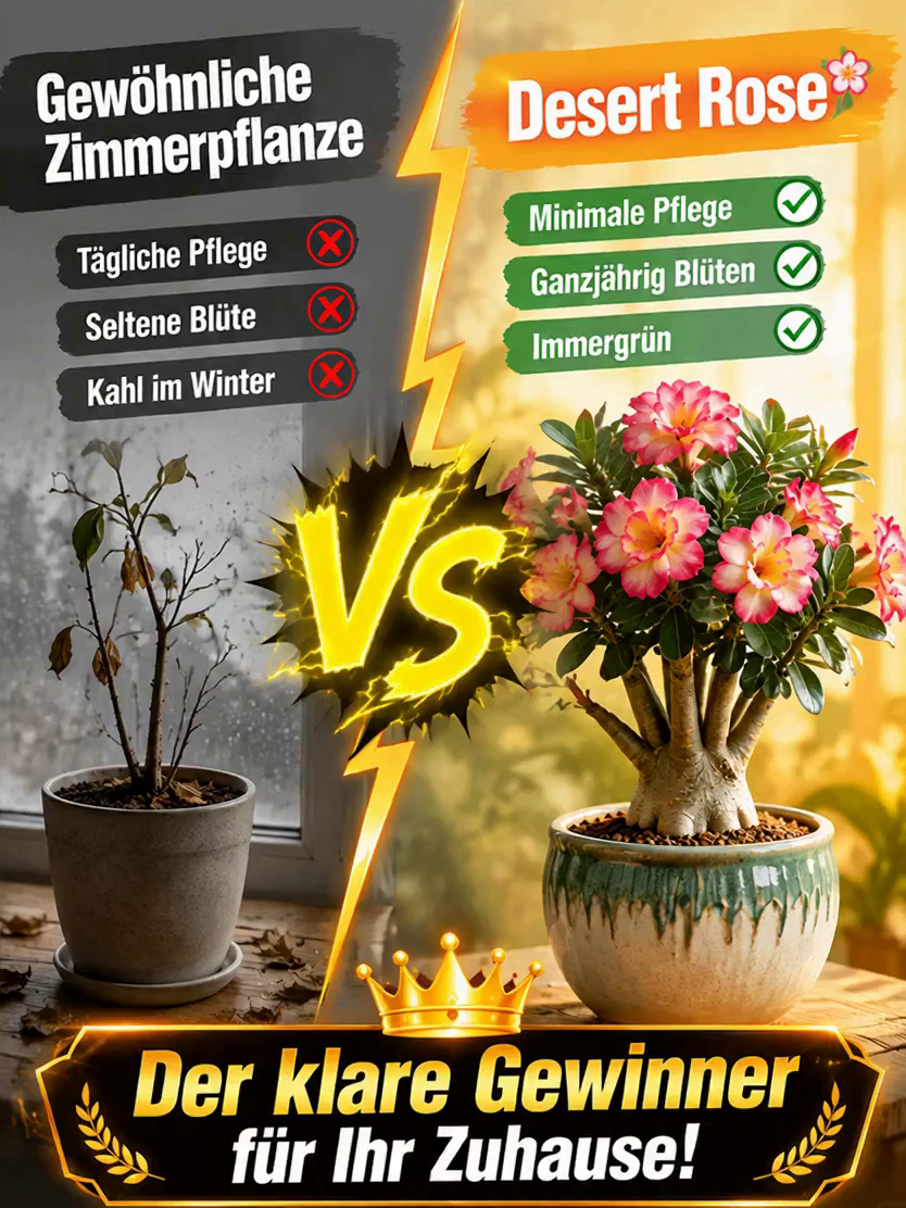 Wüstenrosenzwiebel für Anfänger, 99% Überlebensrate, 300 Tage Blüte, 100 Jahre Lebensdauer