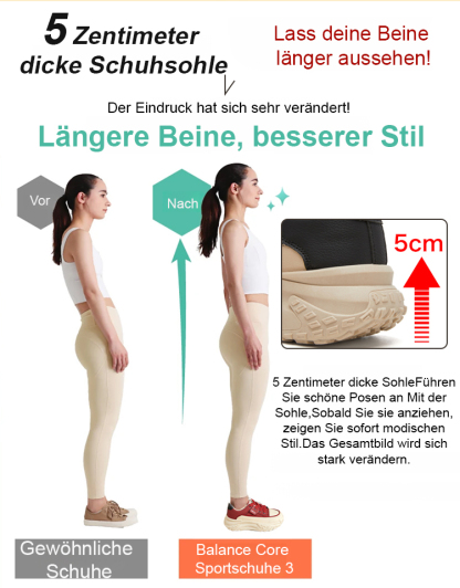 👩‍⚕️👍【Mit Medizin-Experten entwickelt】Damen-Fitness-Schuhe mit dicker Sohle zur Fettverbrennung