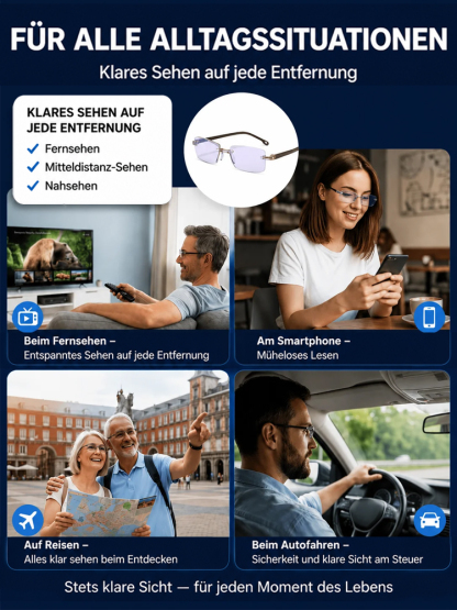 💥💥【1+1 gratis】50 Jahren Garantie, Smart Zoom Blaulichtschutz HD-Lesebrille