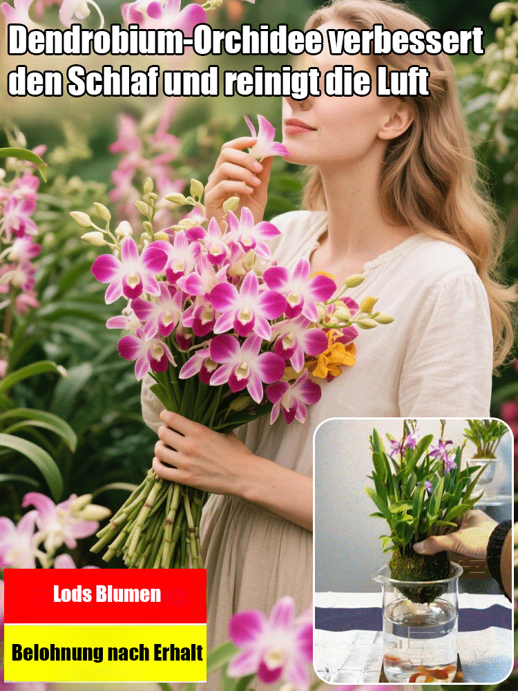 【Schön anzusehen, leicht zu pflegen, duftend blühend】Bunte Duft-Orchidee (Dendrobium) im Topf