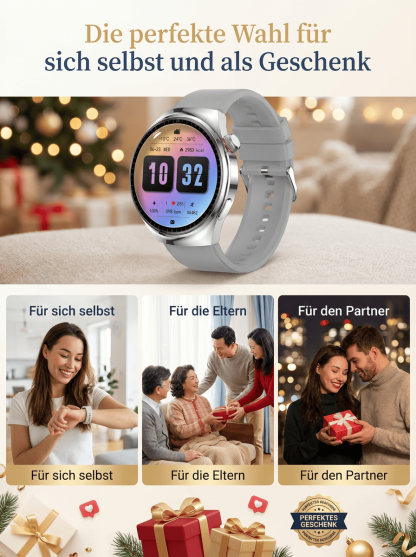 ⌚✅【Nur 90% Rabatt】Gesundheits Smartwatch mit Stahlband