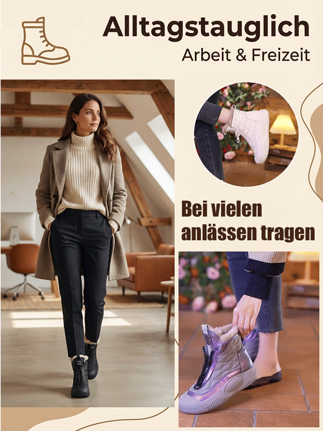 💝🥳【Warm & trocken bei -30°C】Superleichte und bequeme Damen-Winterstiefel aus dickem Leder