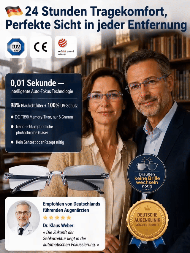 💥💥【1+1 gratis】50 Jahren Garantie, Smart Zoom Blaulichtschutz HD-Lesebrille