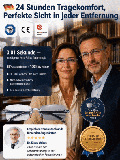 💥💥【1+1 gratis】50 Jahren Garantie, Smart Zoom Blaulichtschutz HD-Lesebrille