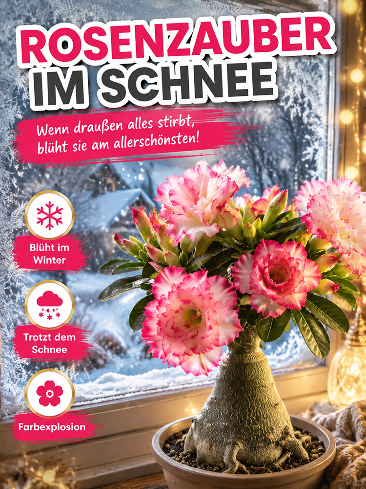 Wüstenrosenzwiebel für Anfänger, 99% Überlebensrate, 300 Tage Blüte, 100 Jahre Lebensdauer