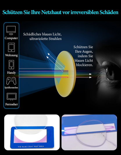 Unisex randlose Lesebrille mit Blaulichtfilter