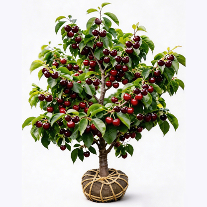 【100% Anwachsgarantie】 4J XXL Regina Süßkirschbaum | Kräftige 2-jährige Setzlinge 