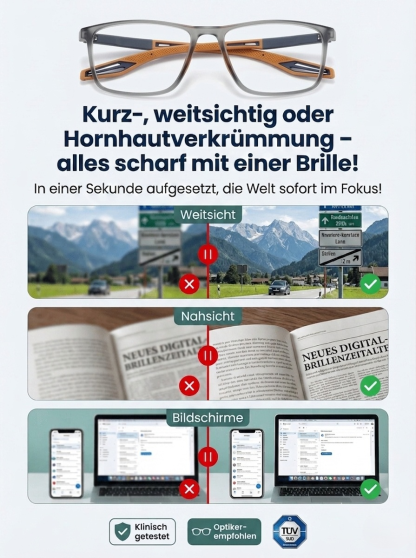Die intelligente Brille mit Autofokus, entwickelt von einer jahrhundertalten Brillenmanufaktur!