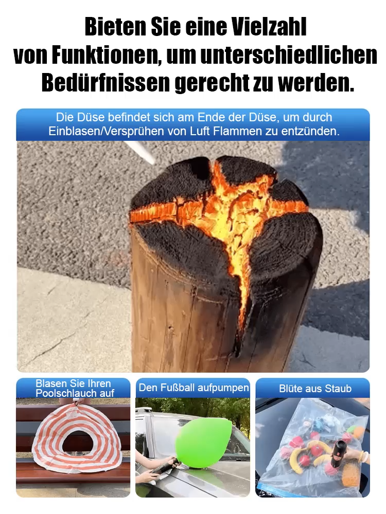 Kabelloser Mini-Autostaubsauger [Saug- und Blasfunktion]