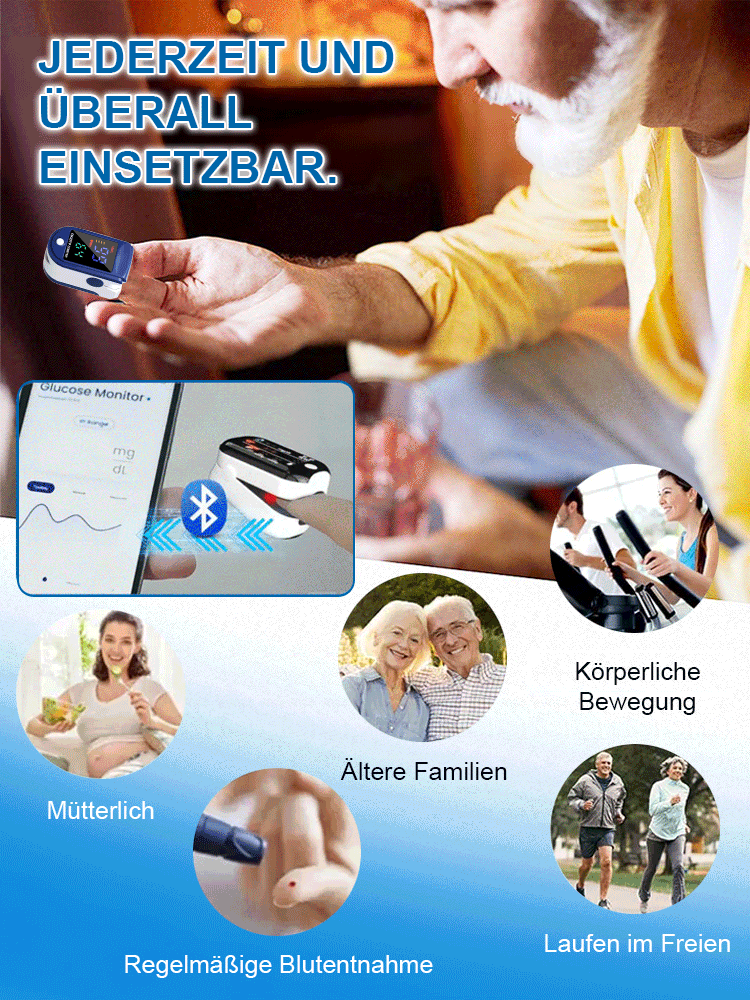 👨‍⚕️✅【Weltweit heiß verkauft 30W+】Schmerzfreies Blutzucker- und Blutdruckmessgerät