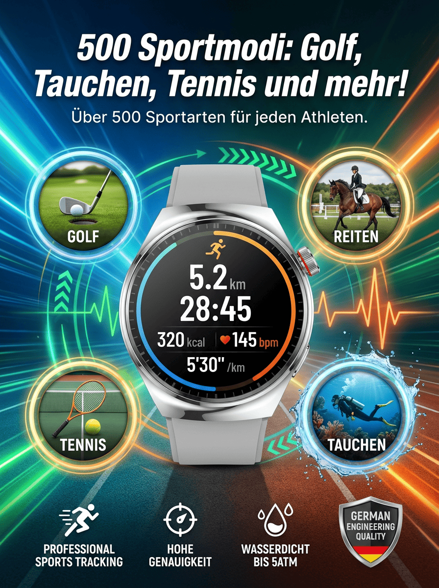 ⌚✅【Nur 90% Rabatt】Gesundheits Smartwatch mit Stahlband
