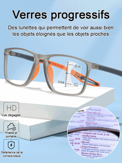 【✨️Réglage intelligent -7,00D à +7,00D】Lunettes anti-lumière bleue légères pour la presbytie