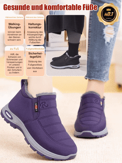 Gefütterte Schuhe für Männer und Frauen, die warm halten.