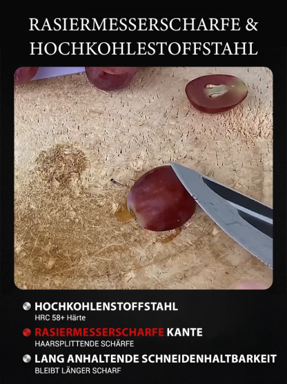 ThyssenKrupp Profi-Messer – 60x Geschmiedet, Walnuss-Griff &Nano-Laser-Schliff