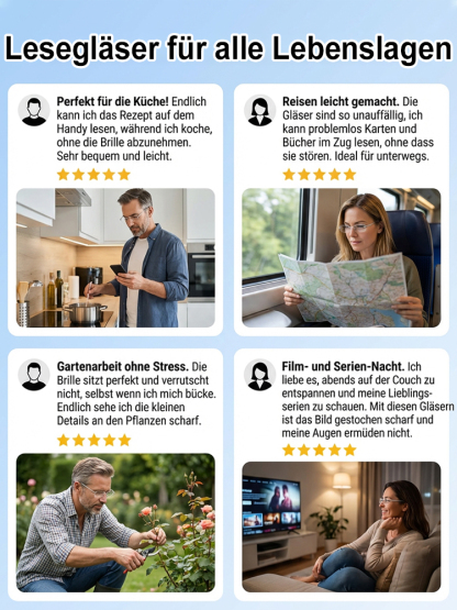Automatische Farbwechsel-Lesebrille mit intelligenter Anpassung