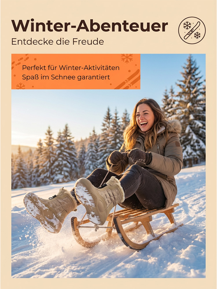 💝🥳【Warm & trocken bei -30°C】Superleichte und bequeme Damen-Winterstiefel aus dickem Leder