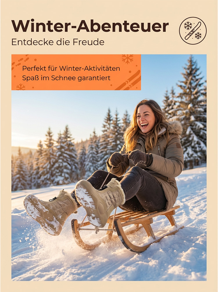 💝🥳【Warm & trocken bei -30°C】Superleichte und bequeme Damen-Winterstiefel aus dickem Leder