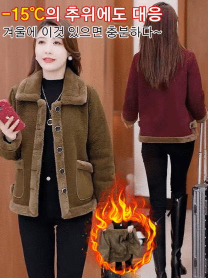 여성용 도톰 보온 올매치 기모 코트