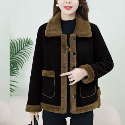 여성용 도톰 보온 올매치 기모 코트