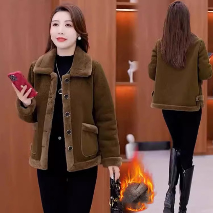 여성용 도톰 보온 올매치 기모 코트
