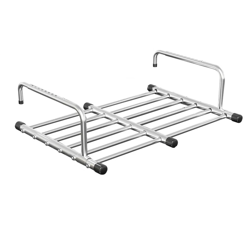 陽台窗戶加厚伸縮護欄組窗戶衣服晾衣架鞋架