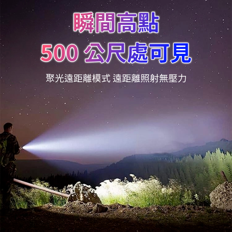三眼怪獸強光超亮迷你爆閃手電筒