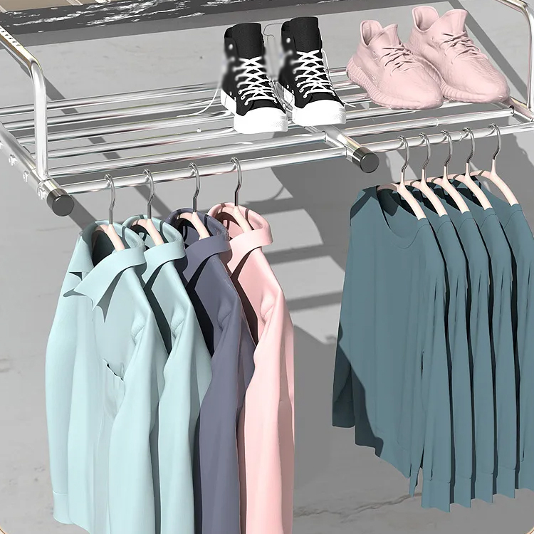 陽台窗戶加厚伸縮護欄組窗戶衣服晾衣架鞋架