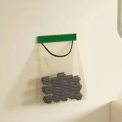 廚餘袋大容量收納袋子裝塑膠袋收納壁掛式魔鬼氈網兜收納神器