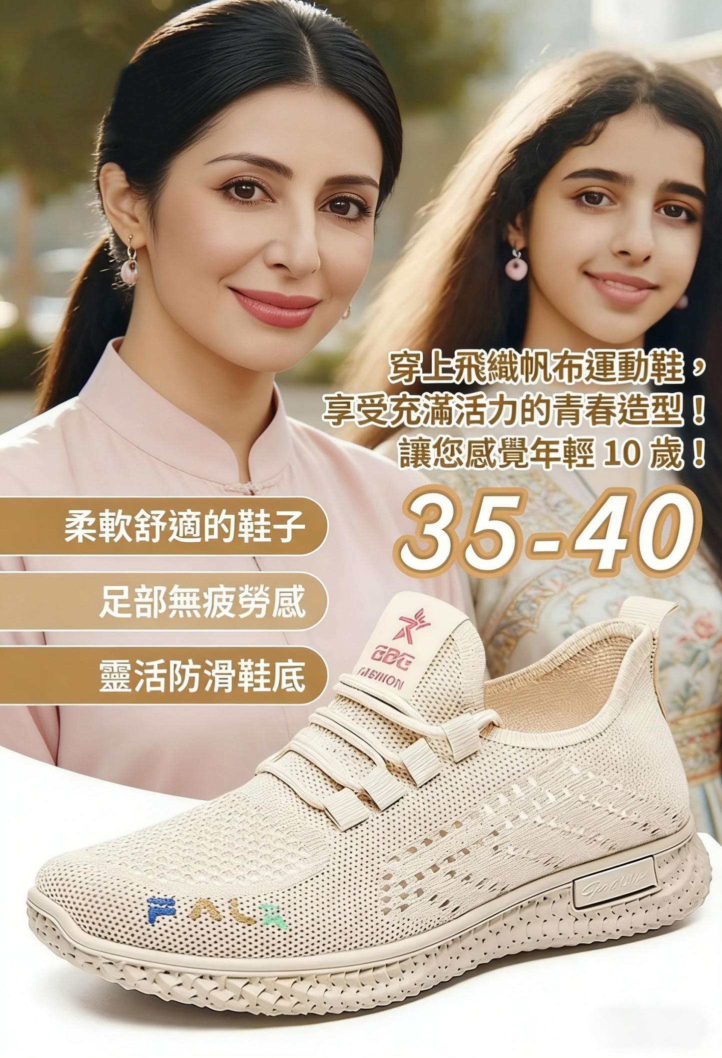 潮流女士飛織單鞋