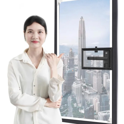 外開窗紗窗網自裝金剛網磁吸紗網小窗窗防蚊自黏隱形家用沙窗