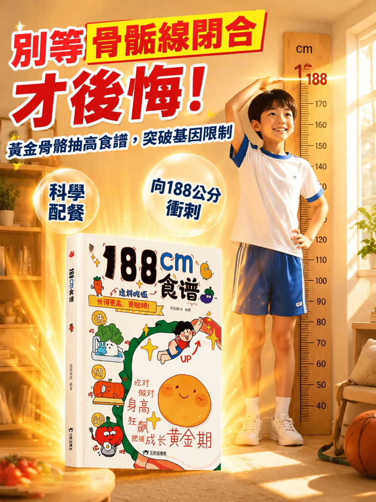 不用生長激素！不用苦澀中藥！每天吃對三餐，生長板多開5年，輕鬆多長15cm！