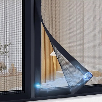 外開窗紗窗網自裝金剛網磁吸紗網小窗窗防蚊自黏隱形家用沙窗