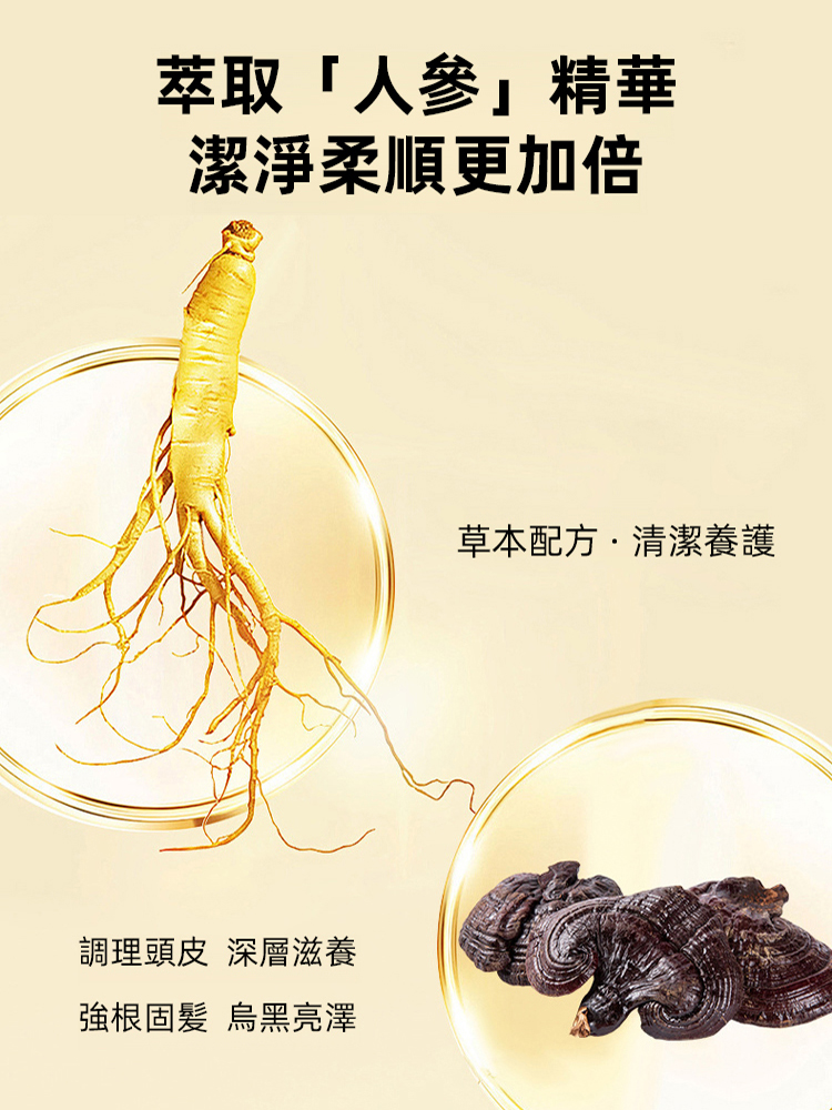 【黑髮防脫】千年人參植萃精華洗髮精