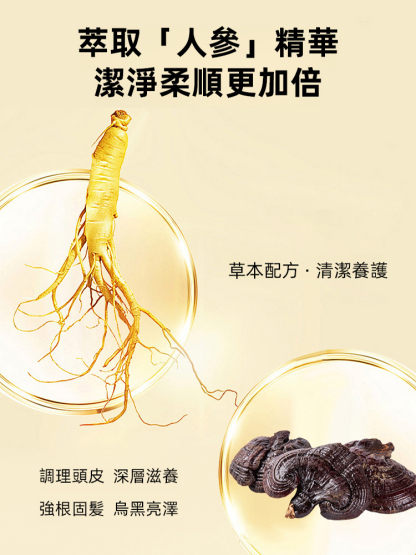 【黑髮防脫】千年人參植萃精華洗髮精