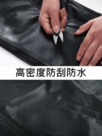 《整用一張牛皮》高級男士翻領皮夾克