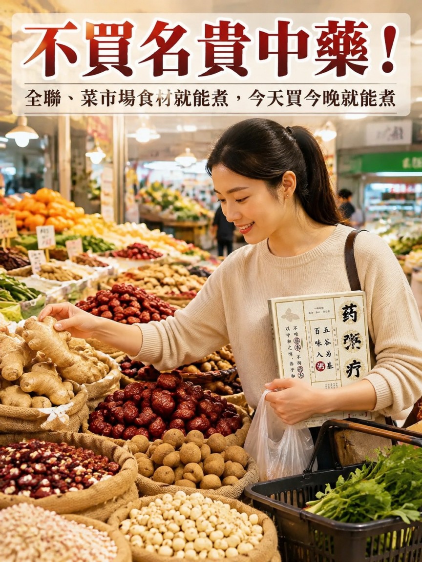 別再吞維他命了！中醫公開「藥粥療法」秘方，用全聯食材，熬出全家百萬健康底子！