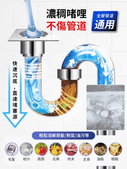 【強力疏通即可見效】濃縮管道疏通劑