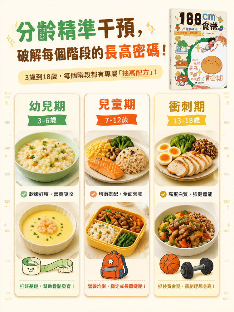 不用生長激素！不用苦澀中藥！每天吃對三餐，生長板多開5年，輕鬆多長15cm！