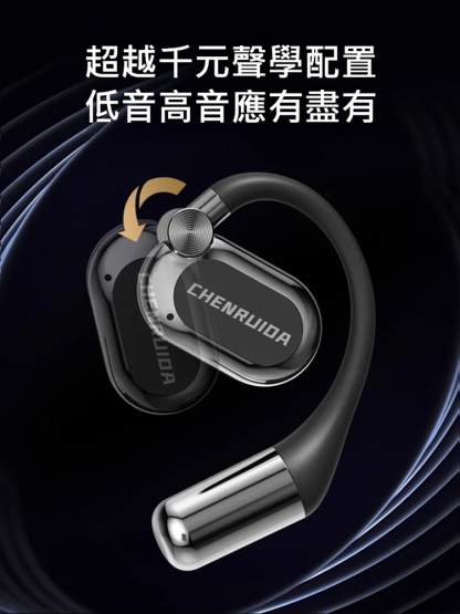 多功能開放式AI翻譯耳機【行動電源+手電筒】