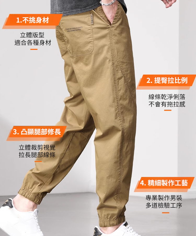百搭休閒褲男寬鬆直筒休閒褲