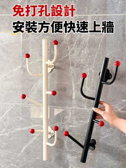 免打孔無痕強力承重壁掛衣帽架