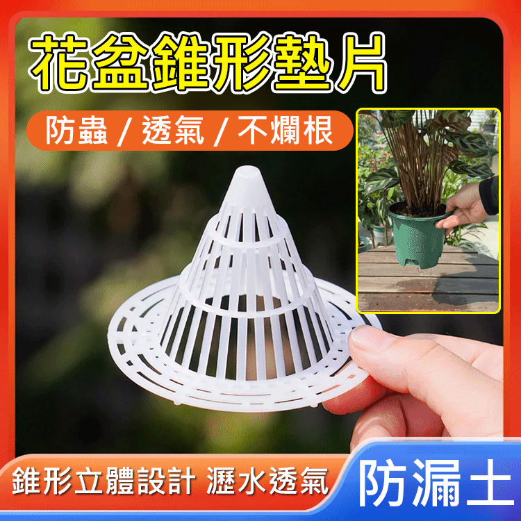 【防爛根】花盆底錐形透氣墊片
