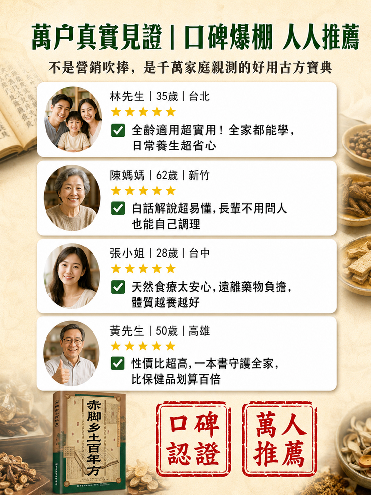 赤腳鄉土百年方書籍