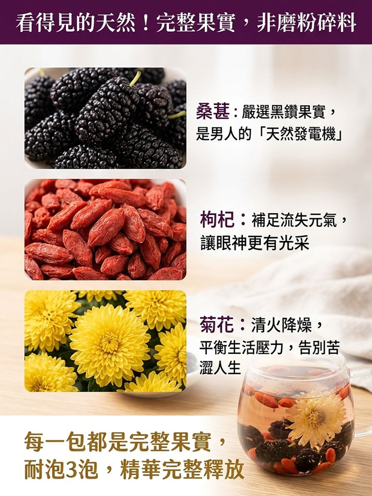 桑葚枸杞菊花茶