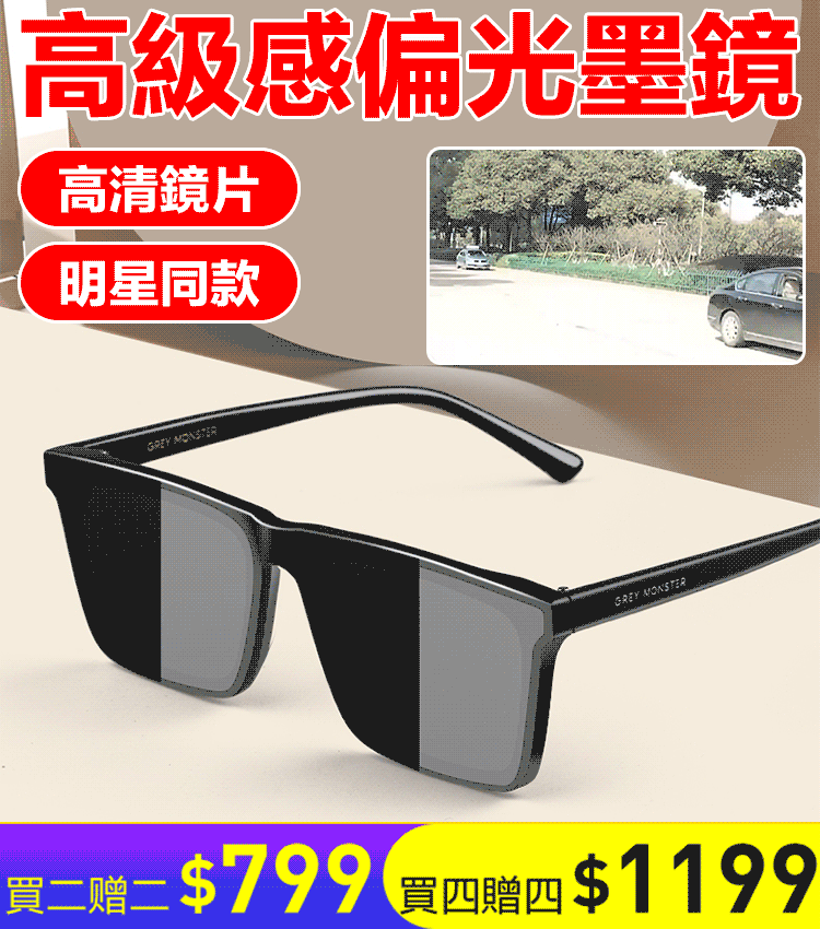 男女高級感偏光墨鏡