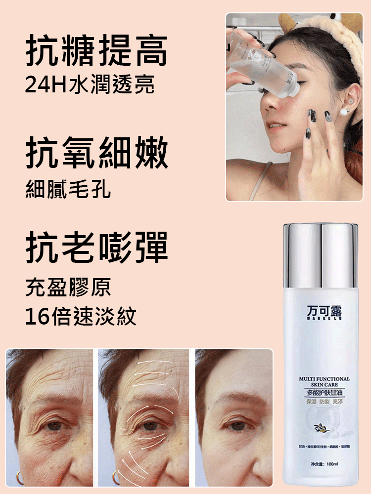 【年輕30歲】多功能抗老護膚甘油